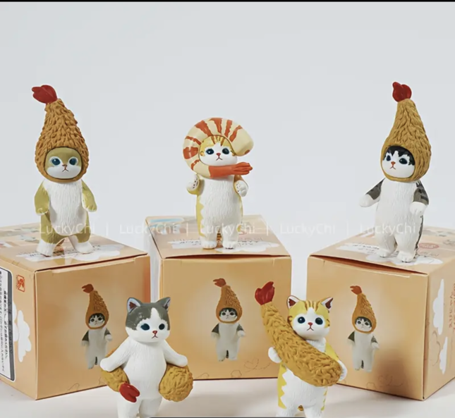 Fried Shrimp Cat Decorative Ornaments