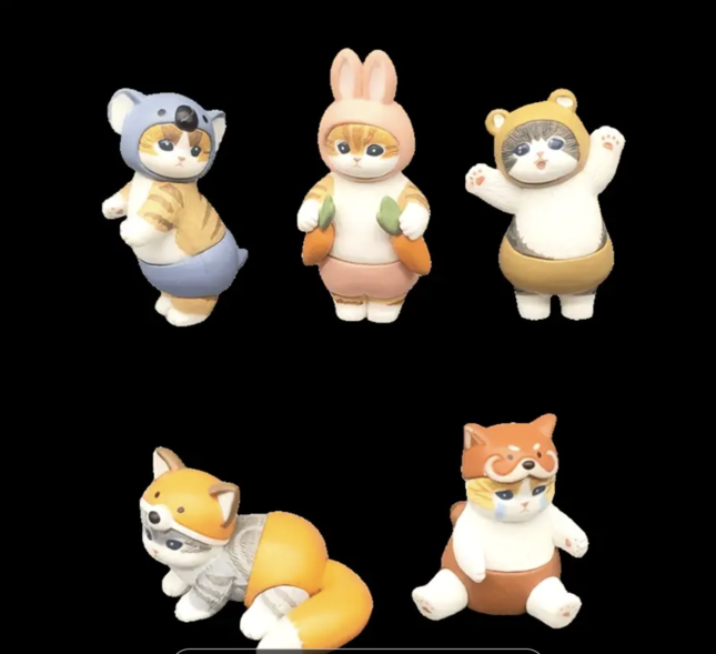 Blind Box Anime Theme Carrot Rabbit Cat Doll Ornament